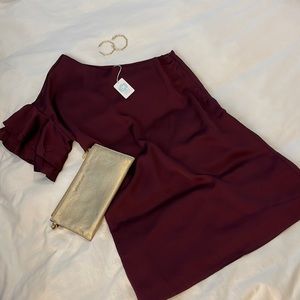 One shoulder satin cocktail dress